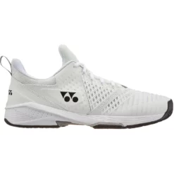 Yonex Unisex Power Cushion Sonicage 3 Wide Tennis Shoes (White/Black)