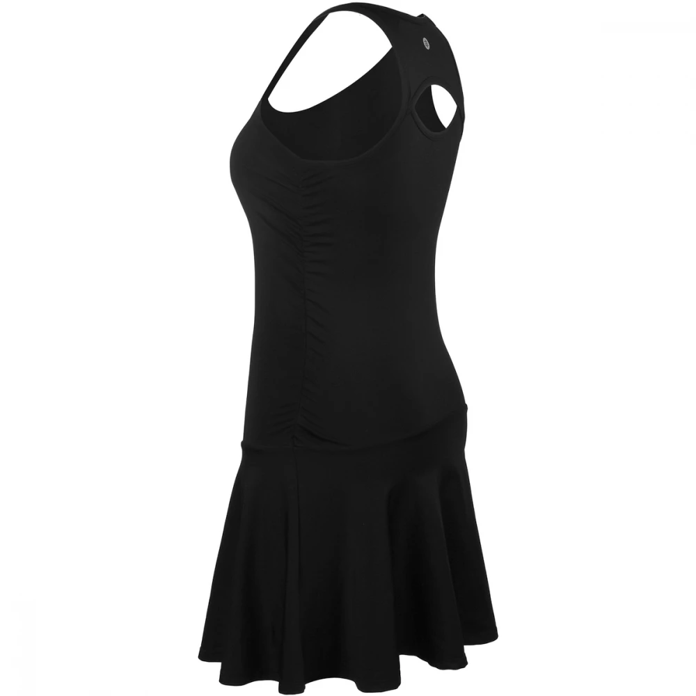 DUC Faith Women’s Ruched/Flounce Tennis Dress (Black) - Image 2