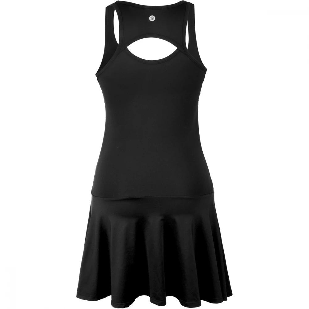 DUC Faith Women’s Ruched/Flounce Tennis Dress (Black) - Image 3