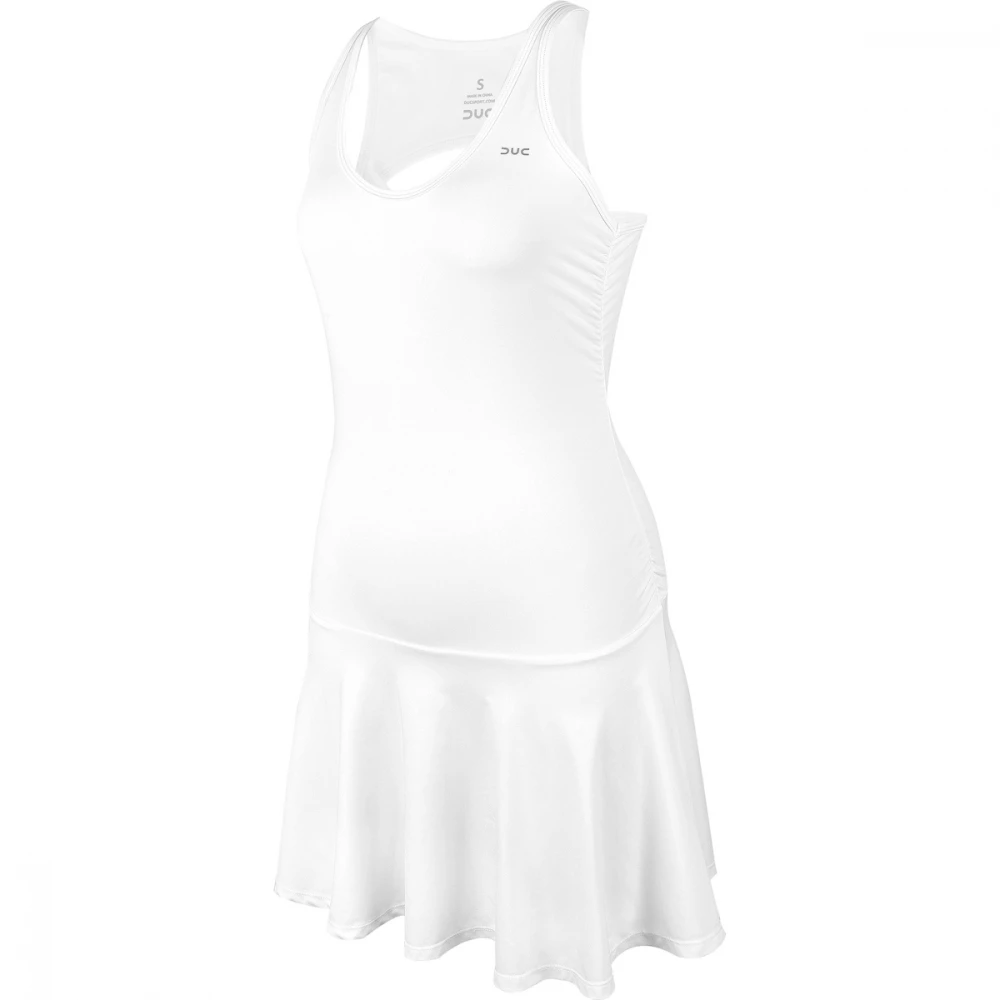 DUC Faith Women’s Ruched/Flounce Tennis Dress (White)