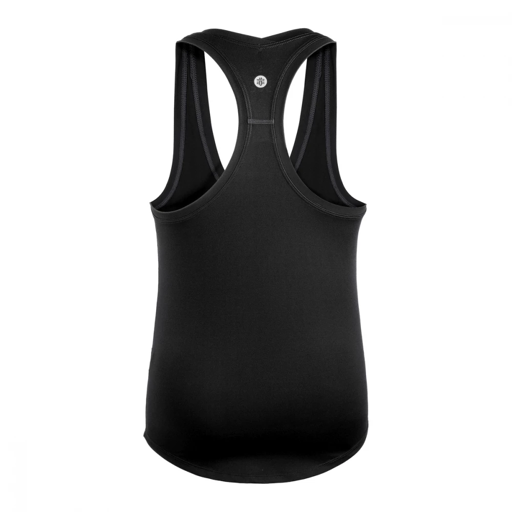 DUC Hailey Women’s Racer-Back Tennis Tank Top (Black) - Image 3