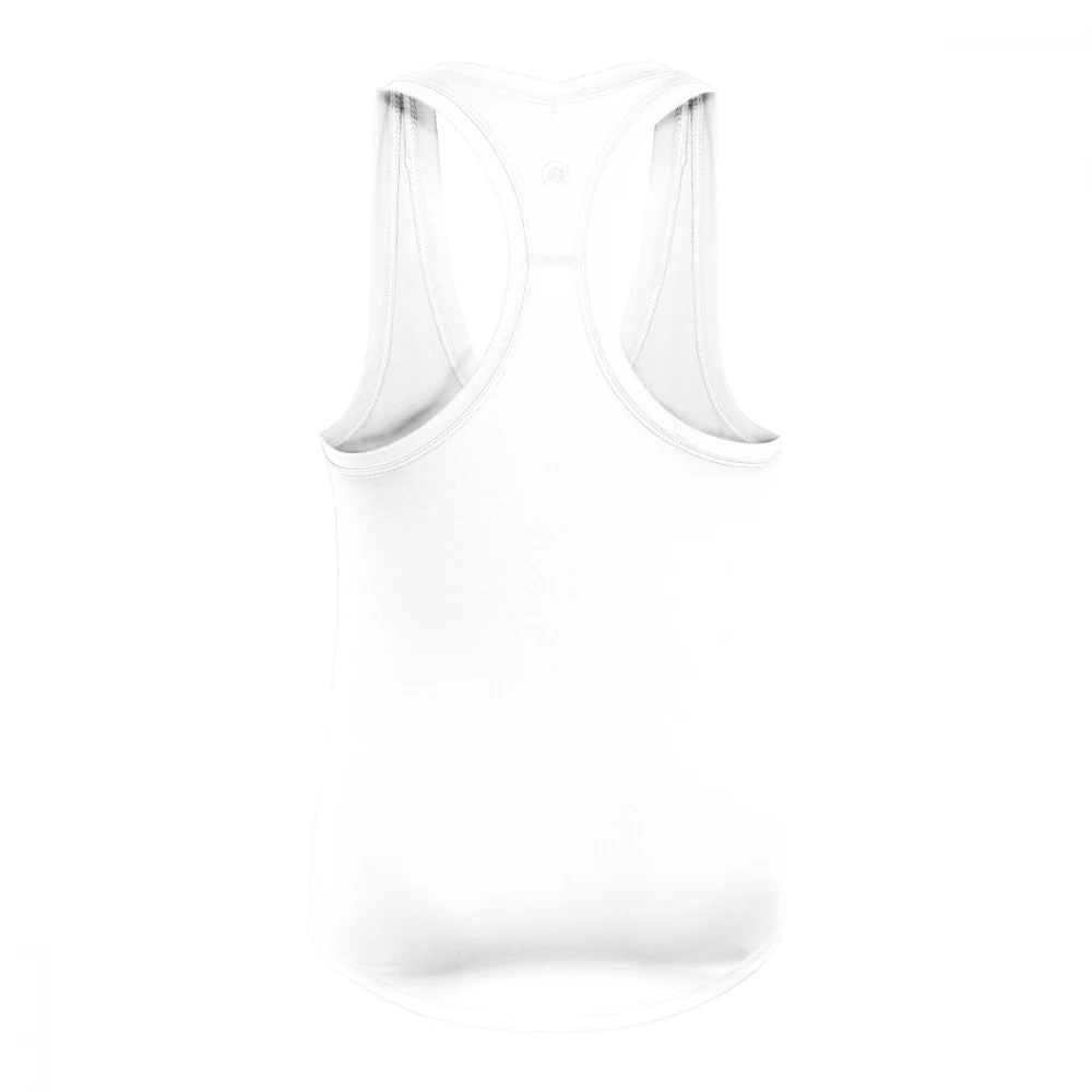 DUC Hailey Women’s Racer-Back Tennis Tank Top (White) - Image 3