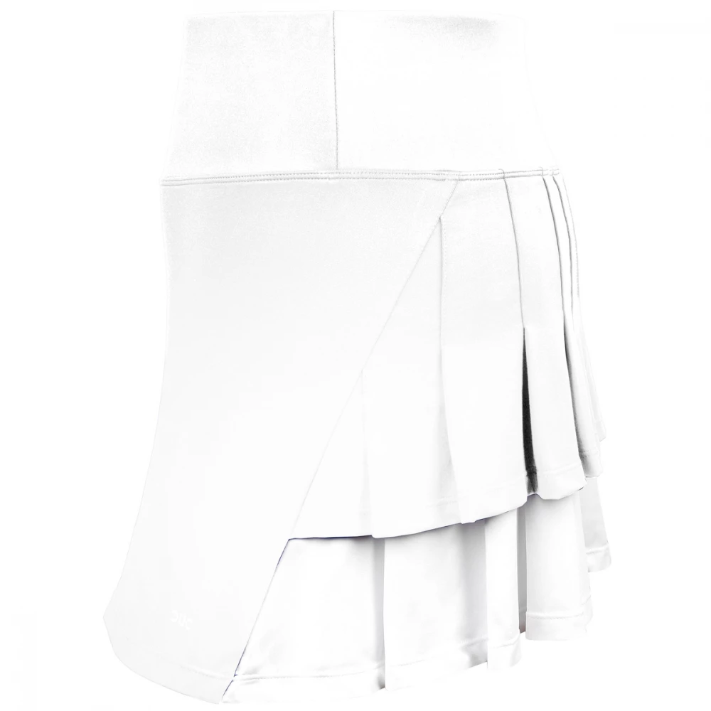 DUC Flirt-2 Women’s Double-Pleat Tennis Skort (White/White) - Image 2