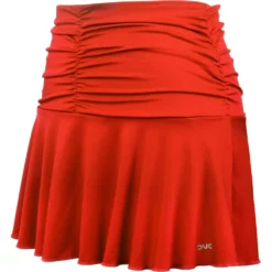 Kourtney Women’s Ruched / Flounce Tennis Skort (Red)