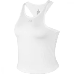DUC Bonita Women’s Crop Cut Tennis Tank Top (White)