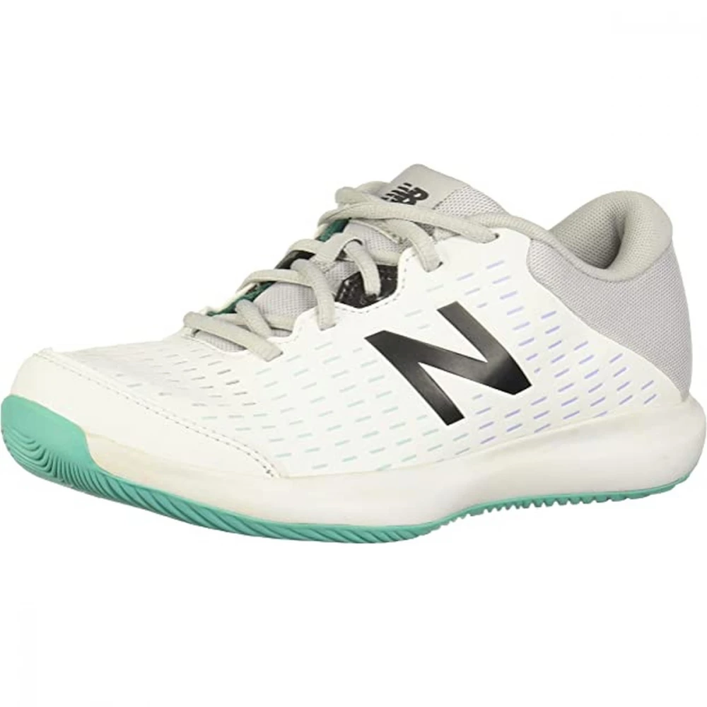New Balance Women’s 696 V4 Hard Court Tennis Shoes (White/Grey/Tidepool) 4 New Balance Women’s 696 V4 Hard Court Tennis Shoes (White/Grey/Tidepool) - Image 2