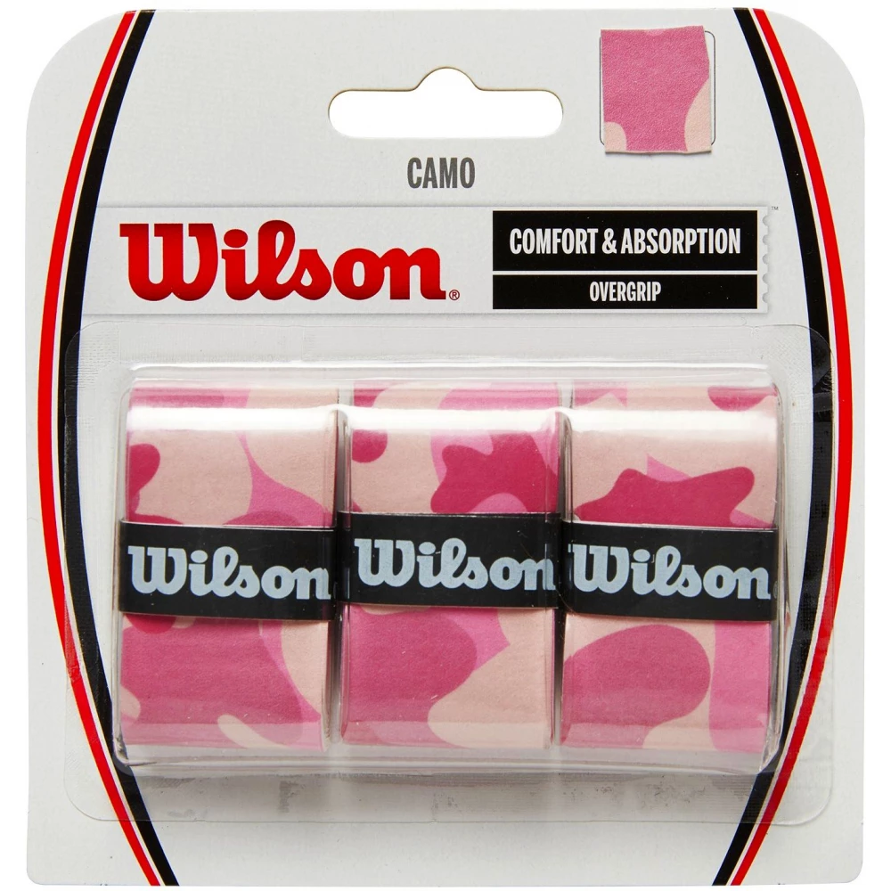 Wilson Pro Overgrip 3 Pack (Pink Camo) 3 Wilson Pro Overgrip 3 Pack (Pink Camo)