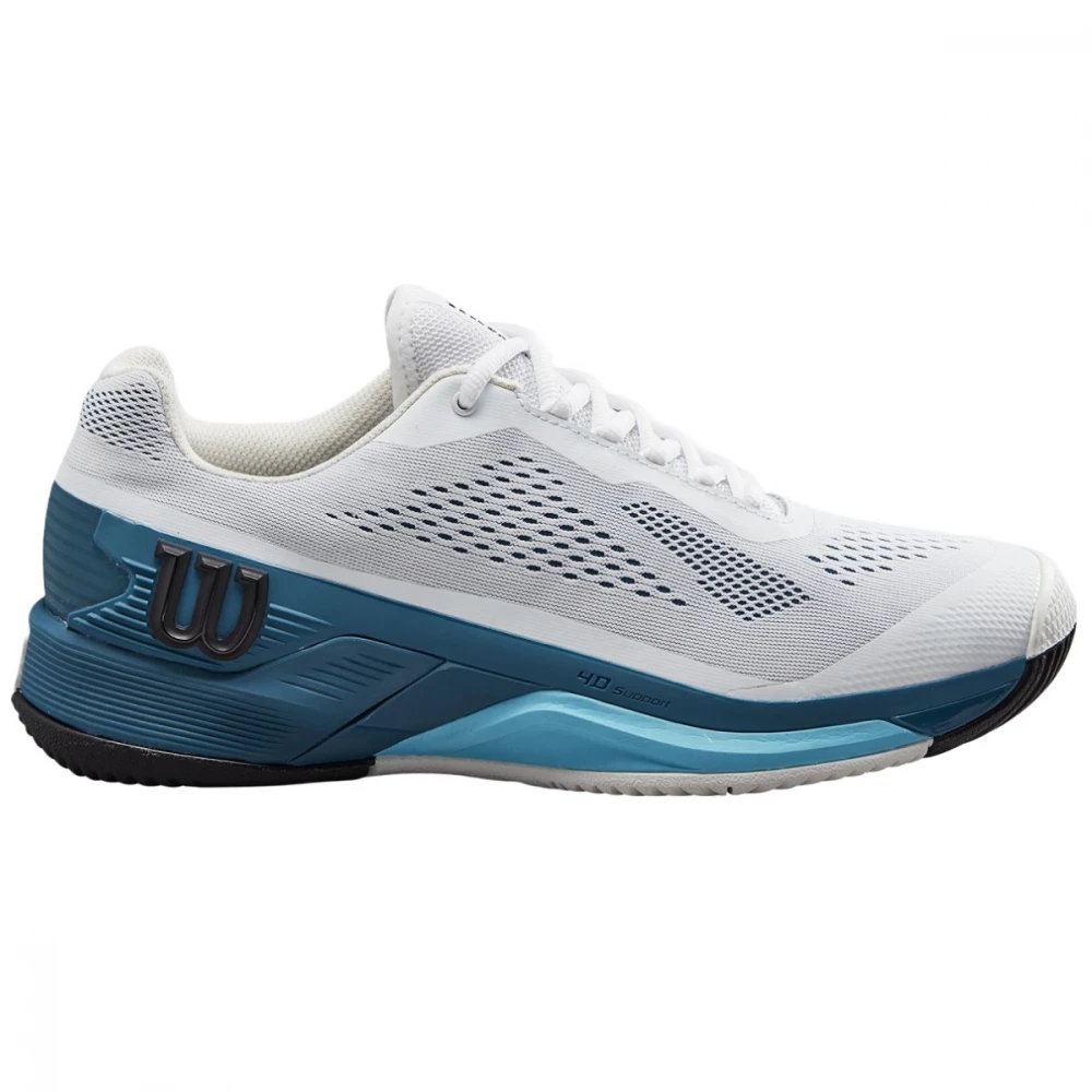 Wilson Men’s Rush Pro 4.0 Tennis Shoes (White/Blue Coral/Blue Atoll) 3 Wilson Men’s Rush Pro 4.0 Tennis Shoes (White/Blue Coral/Blue Atoll)