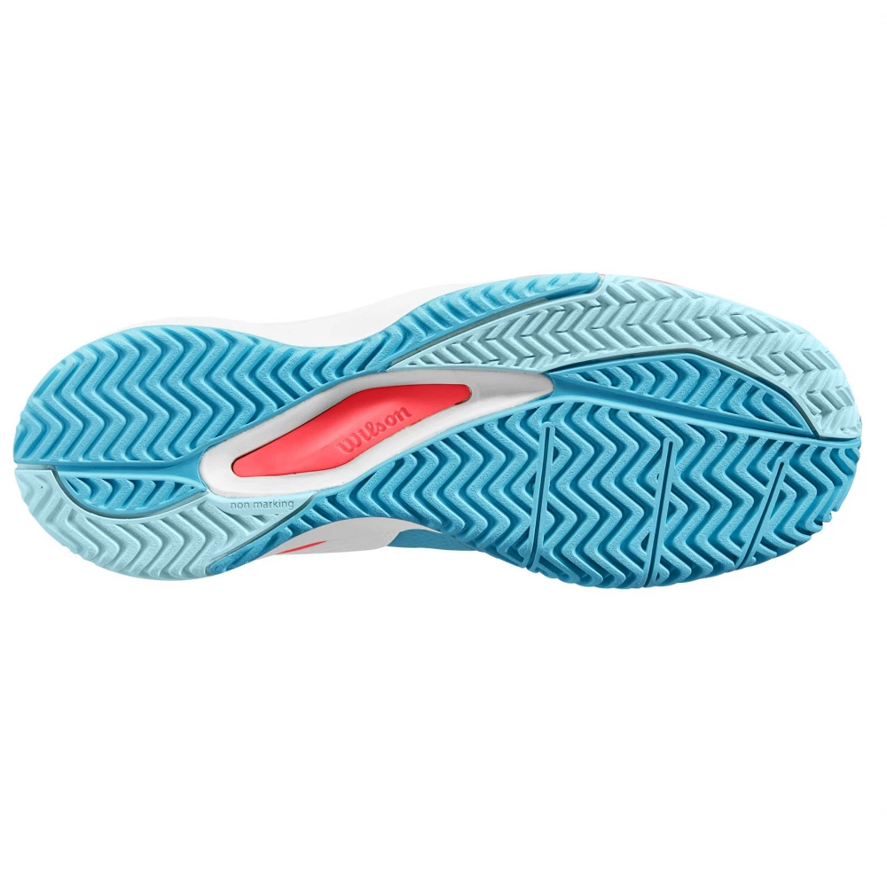 Wilson Women’s Rush Pro ACE Tennis Shoes (Scuba Blue/White/Fiery Coral) 5 Wilson Women’s Rush Pro ACE Tennis Shoes (Scuba Blue/White/Fiery Coral) - Image 3