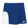 Babolat Girls Compete Tennis Skirt W/Built-in Shorts And Performance Polyester (White/Estate Blue) -Tecnifibre Shop babolat compete gonna da tennis bambina estate blue white 1000 1000