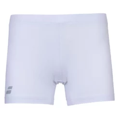 Babolat Girls Compete Tennis Shorty W/Moisture-Wicking Performance Polyester (White/White)