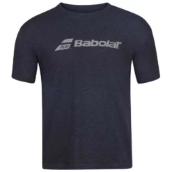 Babolat Men’s Exercise Crew Neck Tennis Training Tee (Black Heather)