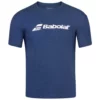 Babolat Men’s Exercise Crew Neck Tennis Training Tee (Estate Blue/Heather) -Tecnifibre Shop babolat exercise logo estate blue heather 1000 1000