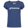 Babolat Women’s Exercise Tennis Training Tee (Estate Blue/Heather) -Tecnifibre Shop babolat exercise logo tennis training tee estate blue heather 1000 1000