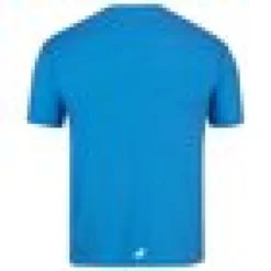 Babolat Boy’s Exercise Tennis Training Tee (Aster Blue/Heather) -Tecnifibre Shop babolat exercise logo boys blue aster back 1000 1000