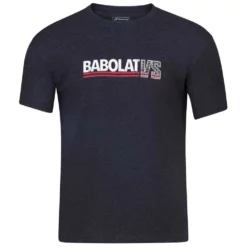 Babolat Men’s Vintage Crew Neck Tennis Tee (Black Heather)