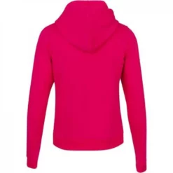 Babolat Women’s Exercise Hooded Tennis Training Sweatshirt (Red Rose) -Tecnifibre Shop babolat exercise womens hooded jacket red rose back 1000 1000