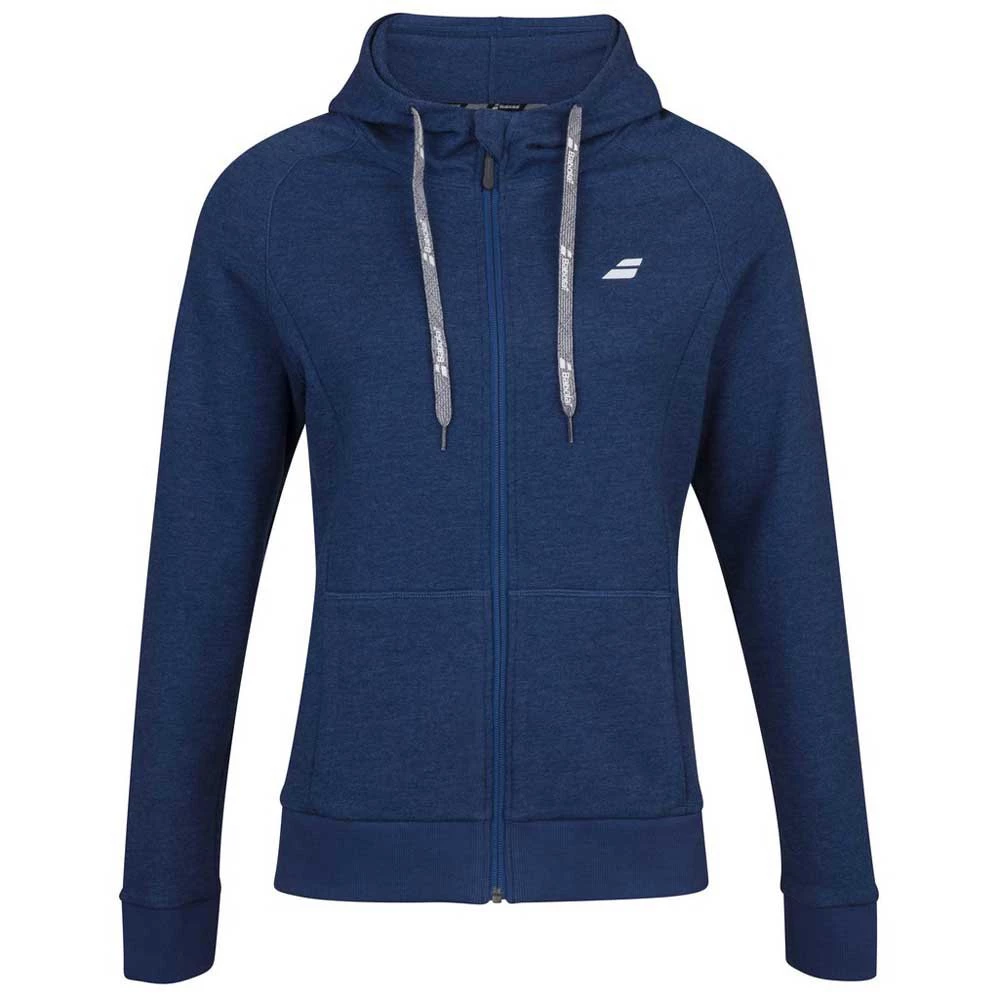 Babolat Girl’s Exercise Hooded Tennis Training Jacket (Estate Blue/Heather) 3 Babolat Girl’s Exercise Hooded Tennis Training Jacket (Estate Blue/Heather)