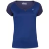 Babolat Girl’s Play Cap Sleeve Tennis Tee (Estate Blue)