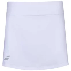 Babolat Girl’s Play Tennis Skirt With Built In Shorties (White/White)
