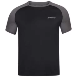 Babolat Men’s Play Crew Neck Tennis Training Tee (Black/Black)