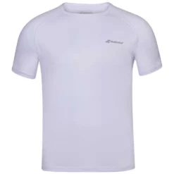 Babolat Men’s Play Crew Neck Tennis Training Tee (White/White)