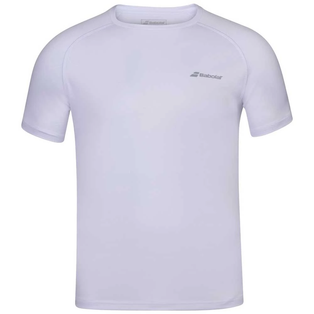Babolat Men’s Play Crew Neck Tennis Training Tee (White/White) 2 Babolat Men’s Play Crew Neck Tennis Training Tee (White/White)