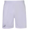 Babolat Men’s Play Tennis Shorts (White/White) -Tecnifibre Shop babolat play shorts white 1000 1000