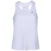 Babolat Women’s Play Cap Sleeve Tennis Tank Top (White/White) -Tecnifibre Shop babolat play tank top white 1000 1000