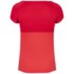Babolat Women’s Play Cap Sleeve Tennis Top (Tomato Red) -Tecnifibre Shop babolat play womens cap sleeve red rose back 1000 1000