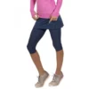 BloqUV Women’s Compression Capri Tennis Skort With Ball Pocket (Navy) -Tecnifibre Shop buv 6002 nvy bloq uv compression capri skort with ball pocket navy 1000 1000