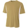 A4 Men’s Performance Color Block Crew Shirt (Vegas Gold)