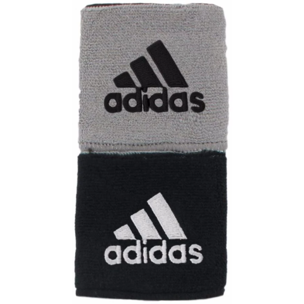 Adidas Interval Reversible Tennis Wristband (Black/White/Silver) 3 Adidas Interval Reversible Tennis Wristband (Black/White/Silver)