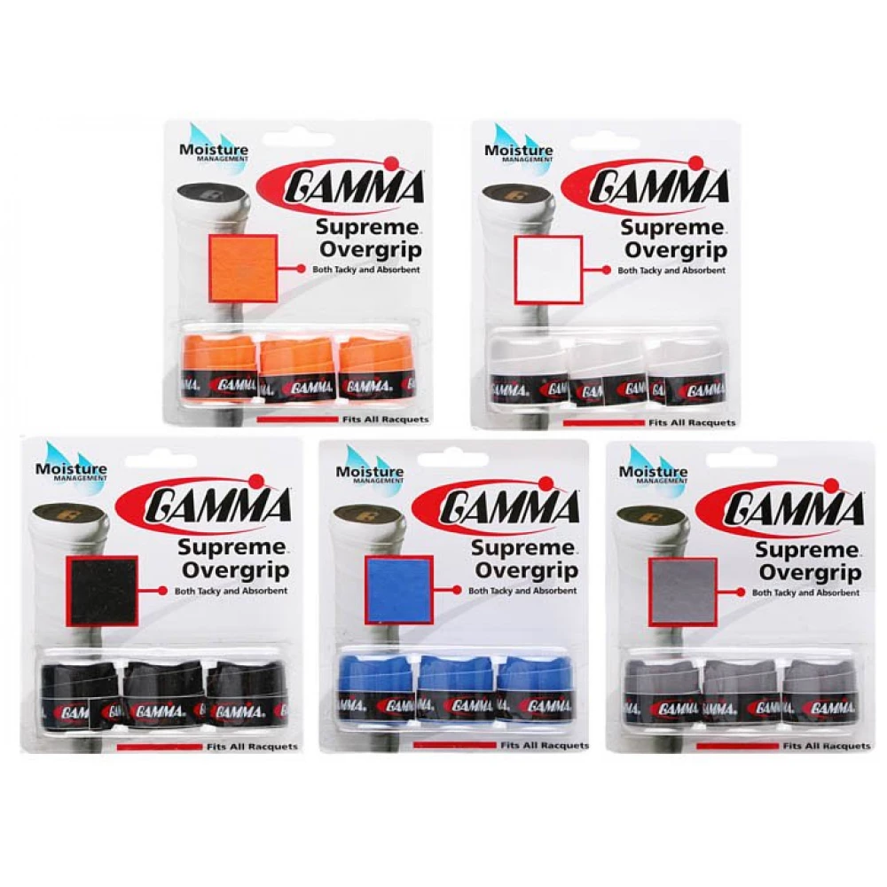 Gamma Supreme Overgrip (3-Pack, Assorted Colors) 4 Gamma Supreme Overgrip (3-Pack, Assorted Colors) - Image 2