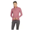 BloqUV Women’s Sun Protective Mock Zip Long Sleeve Athletic Top (Dusty Rose)