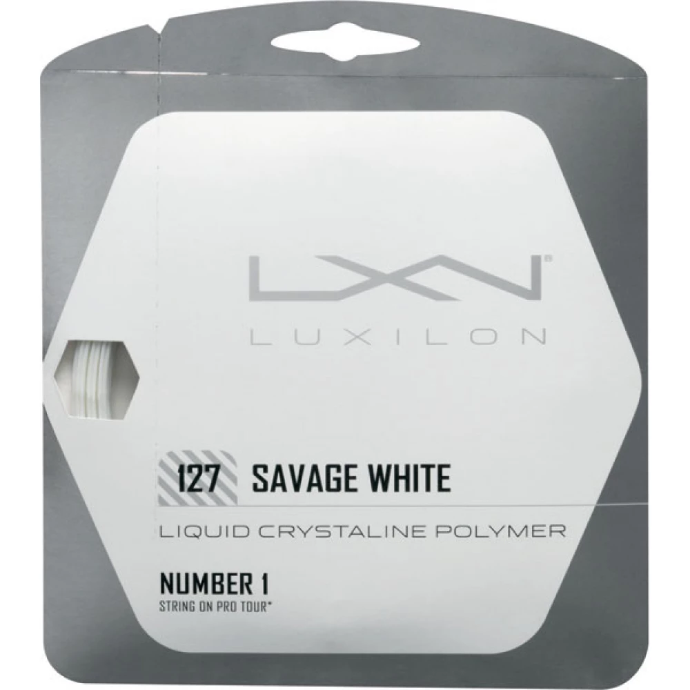 Luxilon Savage White 127 16g Tennis String (Set) 3 Luxilon Savage White 127 16g Tennis String (Set)