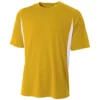 A4 Men’s Performance Color Block Crew Shirt (Gold) -Tecnifibre Shop n3181 gld 1000 1000