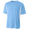 A4 Men’s Performance Color Block Crew Shirt (Light Blue) -Tecnifibre Shop n3181 ltblu 1000 1000