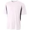 A4 Men’s Performance Color Block Crew Shirt (White) -Tecnifibre Shop n3181 wht 1000 1000