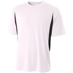 A4 Men’s Performance Color Block Crew Shirt (White)