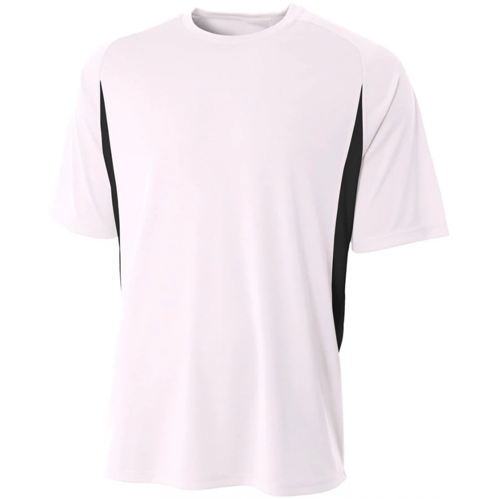 A4 Men’s Performance Color Block Crew Shirt (White) 3 A4 Men’s Performance Color Block Crew Shirt (White)