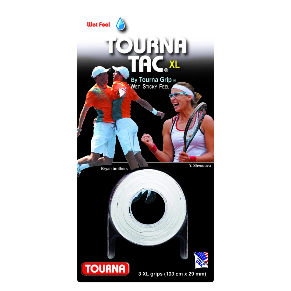 Tourna Tac XL White Overgrip (3 Pack) 3 Tourna Tac XL White Overgrip (3 Pack)
