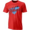 Wilson Men’s Nostalgia Tech Tennis Tee (Infrared/White) -Tecnifibre Shop wilson nostalgia tech men s tennis tee infrared wra779403 1000 1000