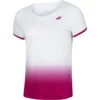 Babolat Women’s Compete Cap Sleeve Tennis Top W/ Fiber-Dry Polyester (White/Vivacious Red) -Tecnifibre Shop womens cap sleeve vivacious red front 1000 1000
