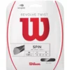Wilson Revolve Twist 16g Grey Tennis String (Set) -Tecnifibre Shop wr830000116 revolve twist 16 gy pkg 1000 1000