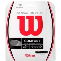 Wilson Sensation Plus 16g Black Tennis String (Set)